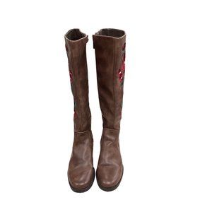 Francesca High Boots with Floral Design size 7.5 SKU 620